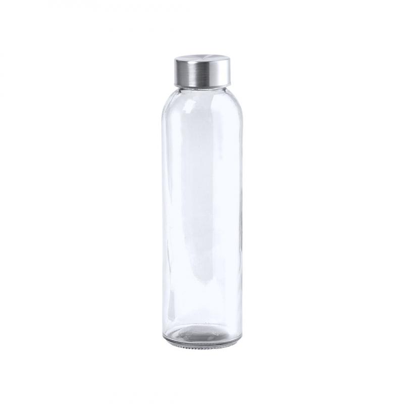 Botella de agua personalizada de cristal con funda (420 ml)