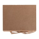 Caja plegable para regalo. Caja de cartón personalizable para regalo. Caja eco con lazo para regalo.