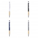 Bolígrafo touch bambú y aluminio personalizable