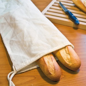 Bolsa pan algodón con cordón ajustable
