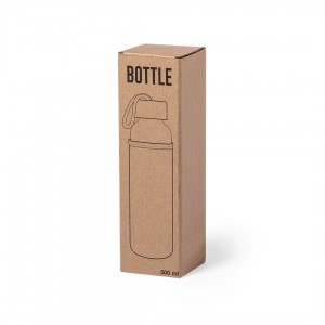 Botella con funda de yute. Botella de cristal con yute y bambú. Botellas de cristal ecológicas.