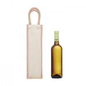 Bolsa alargada botella de vino. Bolsas ecologicas personalizadas. Personalización de bolsas.