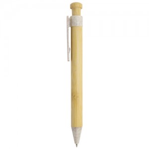 Bolígrafo bambú y fibra de trigo. Bolígrafos personalizados.
