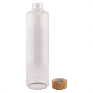 Botella cristal y bambú personalizable